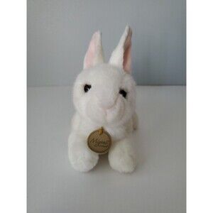 Miyoni by Aurora White Stuffed Plush Small Bunny Rabbit Toy with Tag 8 Inches